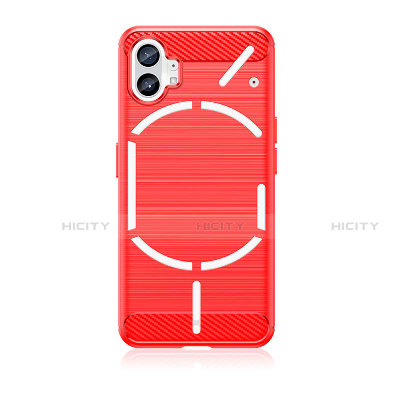 Coque Silicone Housse Etui Gel Line pour Nothing Phone 1 Rouge Plus