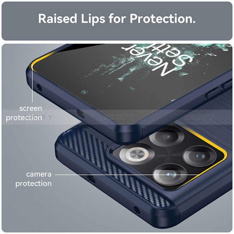 Coque Silicone Housse Etui Gel Line pour OnePlus 10T 5G Plus