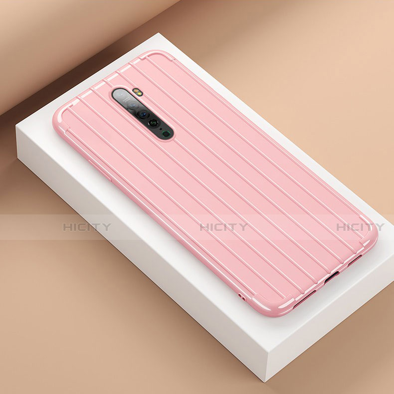 Coque Silicone Housse Etui Gel Line pour Oppo Reno2 Plus