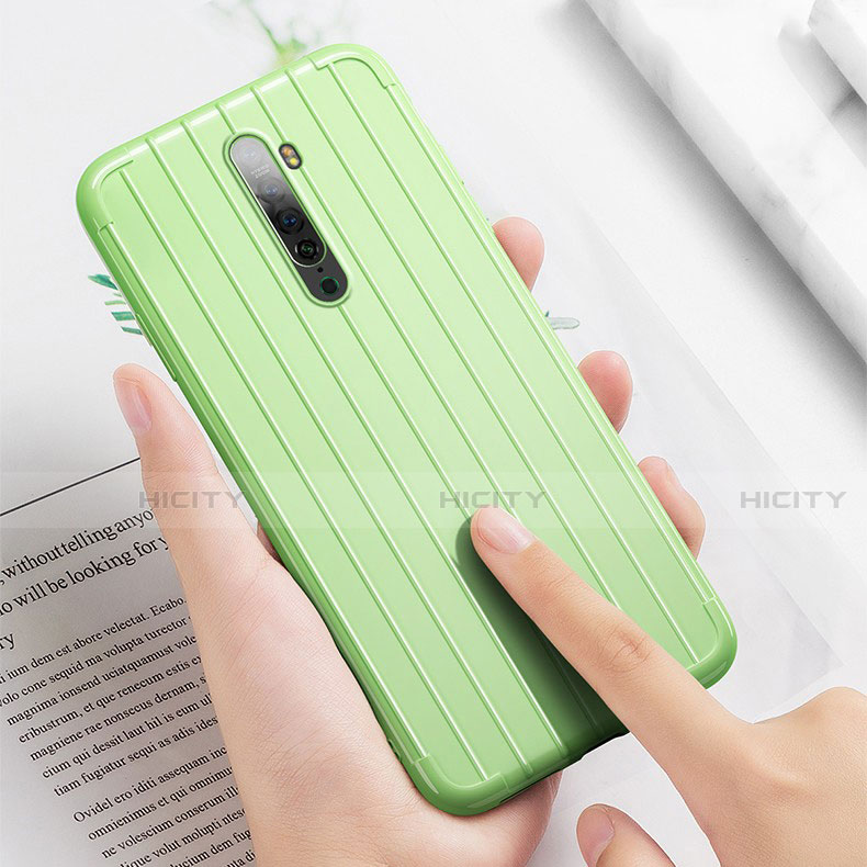 Coque Silicone Housse Etui Gel Line pour Oppo Reno2 Plus