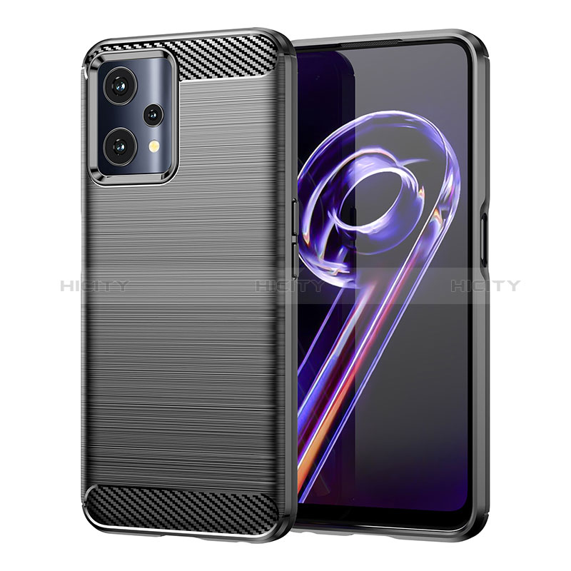 Coque Silicone Housse Etui Gel Line pour Realme 9 Pro 5G Noir Plus