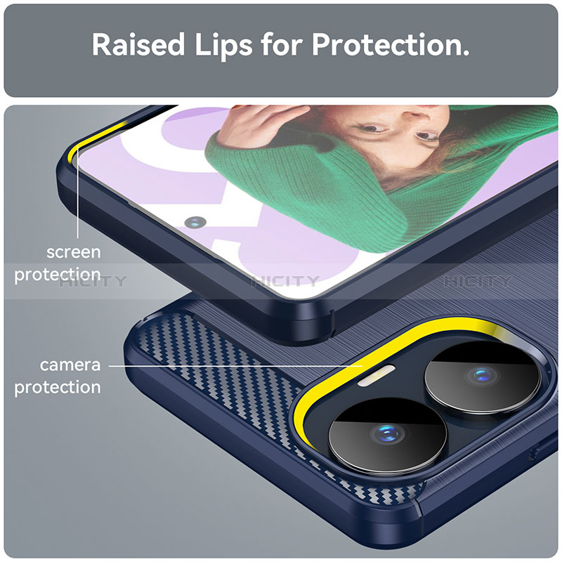 Coque Silicone Housse Etui Gel Line pour Realme C55 Plus