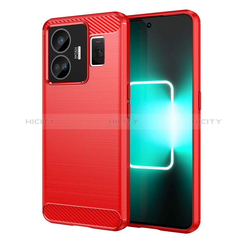 Coque Silicone Housse Etui Gel Line pour Realme GT Neo5 240W 5G Rouge Plus