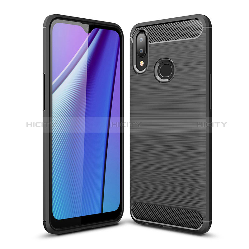 Coque Silicone Housse Etui Gel Line pour Samsung Galaxy A10s Noir Plus