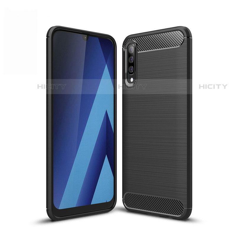 Coque Silicone Housse Etui Gel Line pour Samsung Galaxy A30S Noir Plus