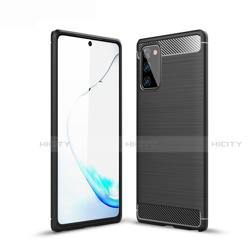 Coque Silicone Housse Etui Gel Line pour Samsung Galaxy Note 20 Plus 5G Noir Plus