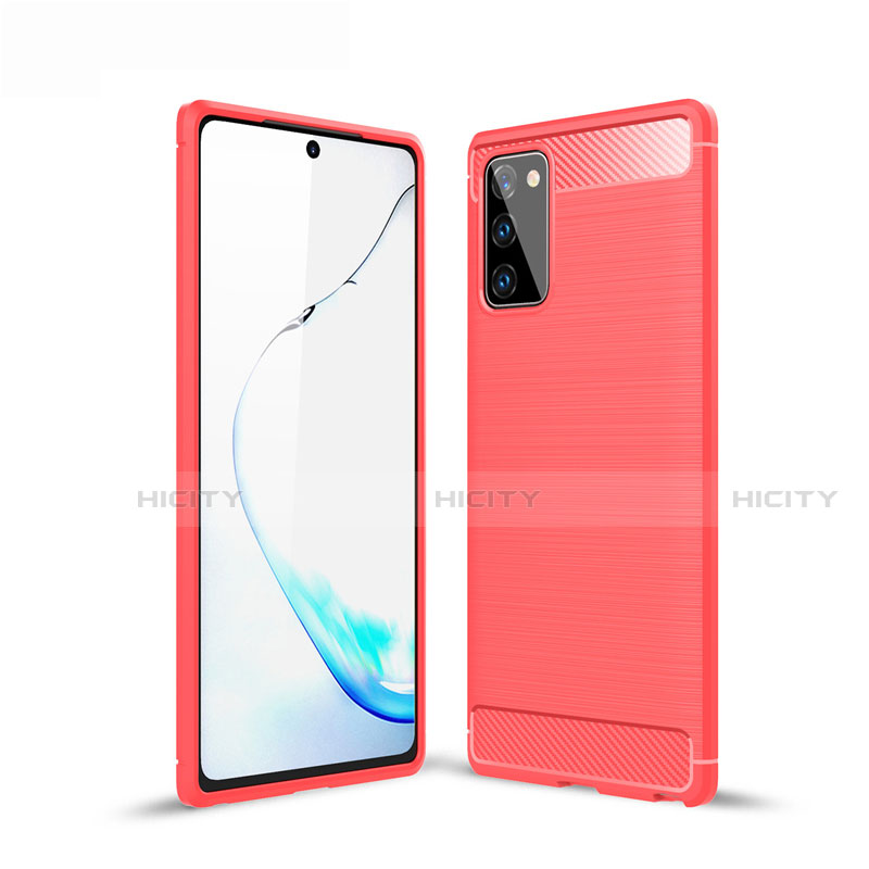 Coque Silicone Housse Etui Gel Line pour Samsung Galaxy Note 20 Plus 5G Rouge Plus