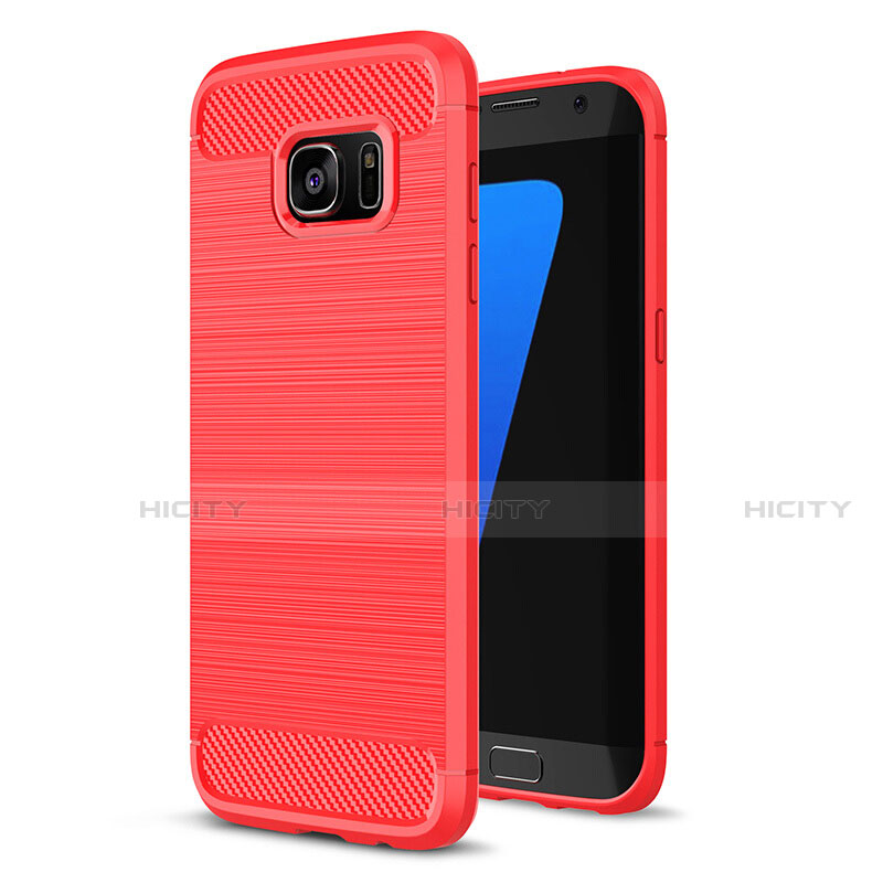 Coque Silicone Housse Etui Gel Line pour Samsung Galaxy S7 Edge G935F Plus