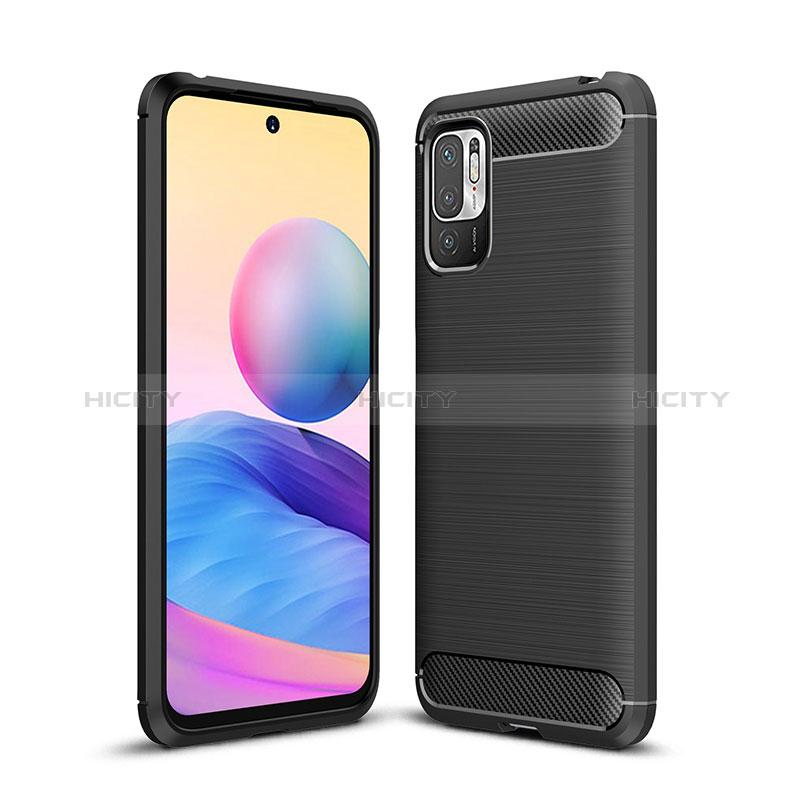 Coque Silicone Housse Etui Gel Line pour Xiaomi POCO M3 Pro 5G Noir Plus