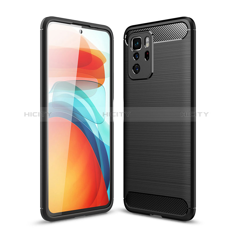 Coque Silicone Housse Etui Gel Line pour Xiaomi Poco X3 GT 5G Noir Plus