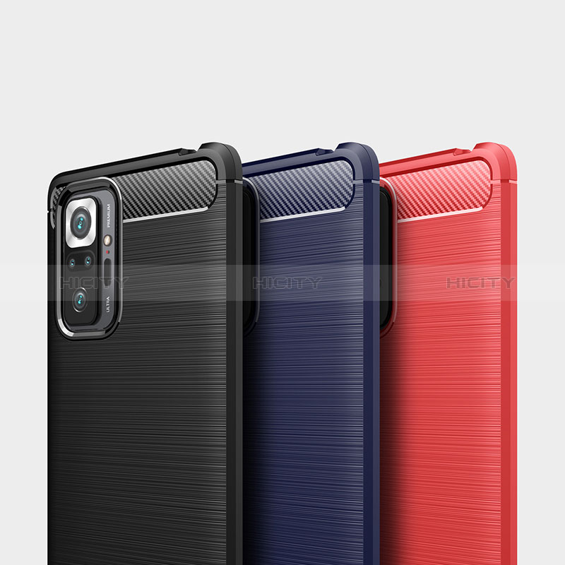 Coque Silicone Housse Etui Gel Line pour Xiaomi Redmi Note 10 Pro 4G Plus