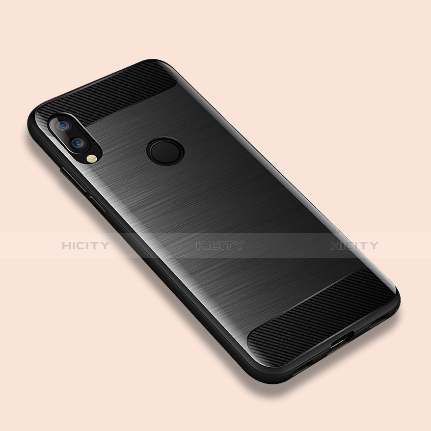 Coque Silicone Housse Etui Gel Line pour Xiaomi Redmi Note 7 Pro Noir Plus