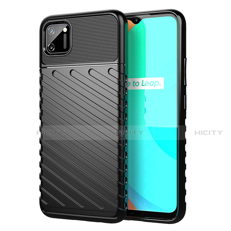 Coque Silicone Housse Etui Gel Line S01 pour Realme C11 Plus