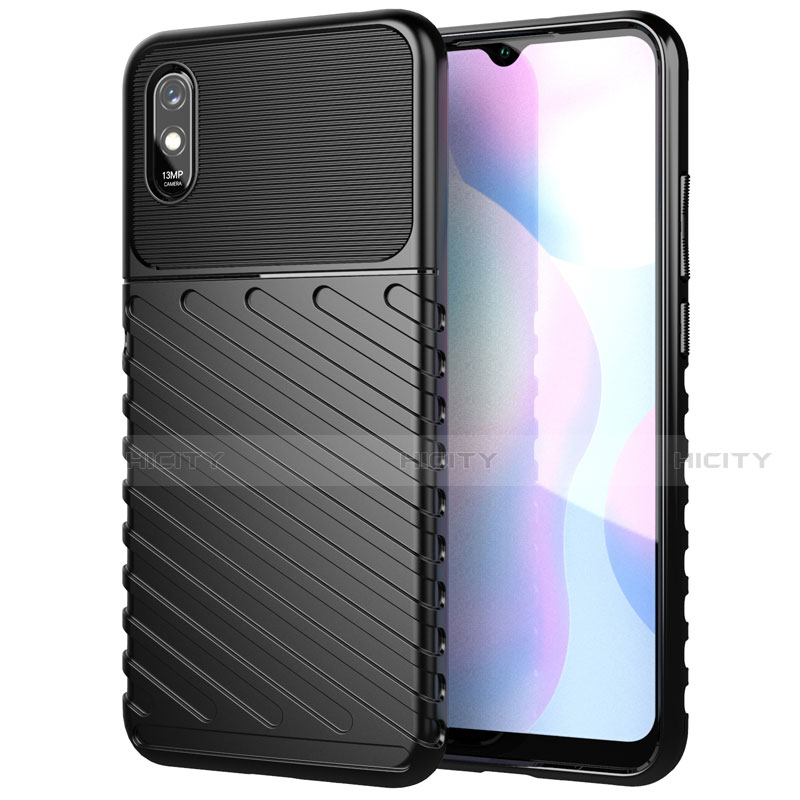 Coque Silicone Housse Etui Gel Line S01 pour Xiaomi Redmi 9A Plus