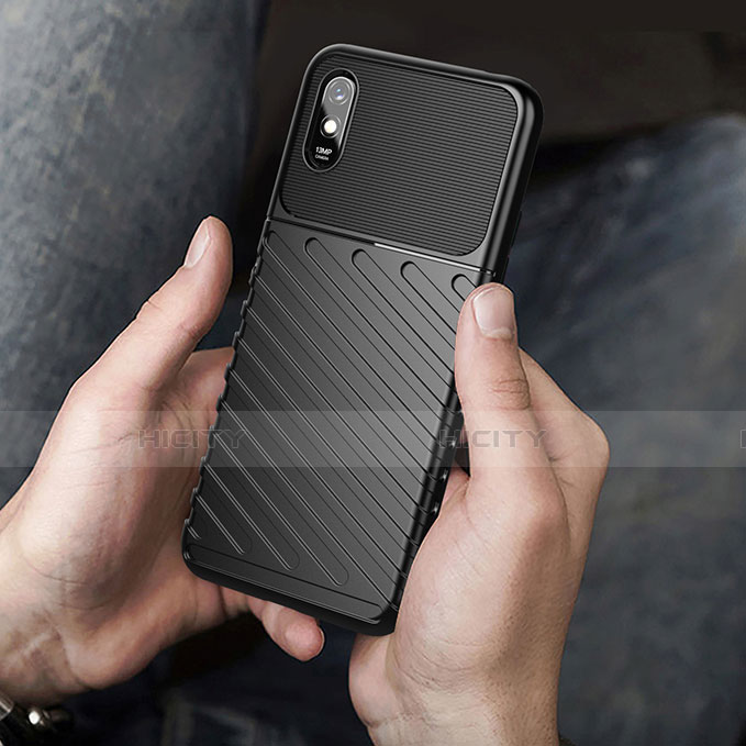 Coque Silicone Housse Etui Gel Line S01 pour Xiaomi Redmi 9A Plus