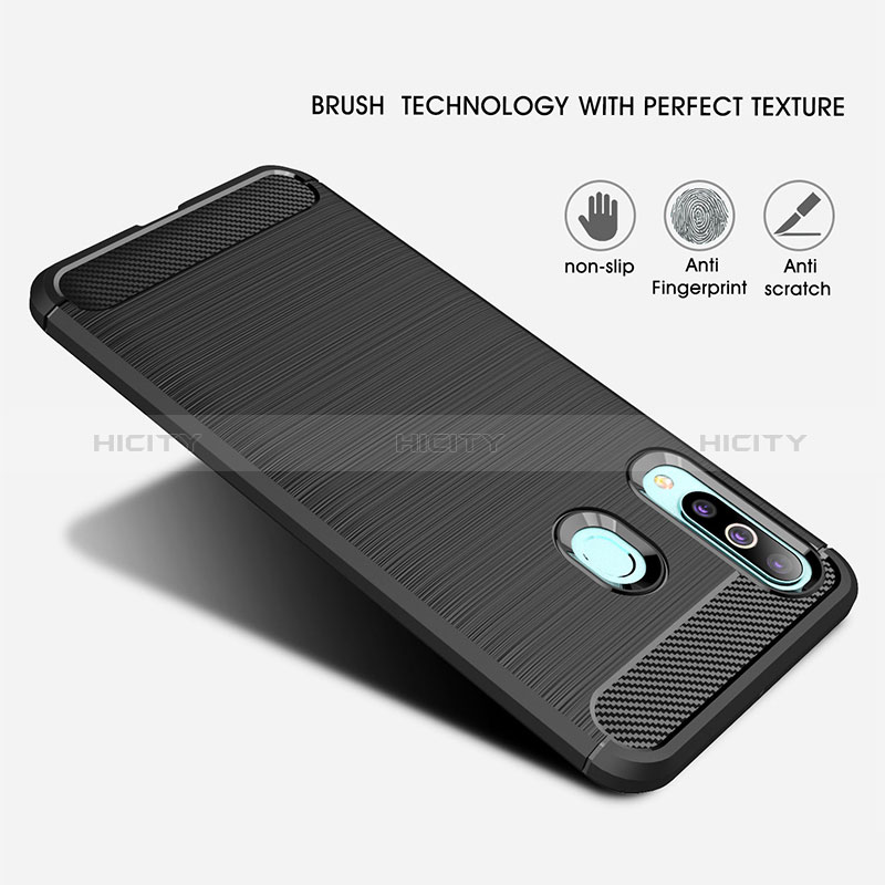 Coque Silicone Housse Etui Gel Line WL1 pour Samsung Galaxy A60 Plus