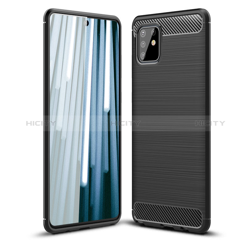 Coque Silicone Housse Etui Gel Line WL1 pour Samsung Galaxy Note 10 Lite Noir Plus