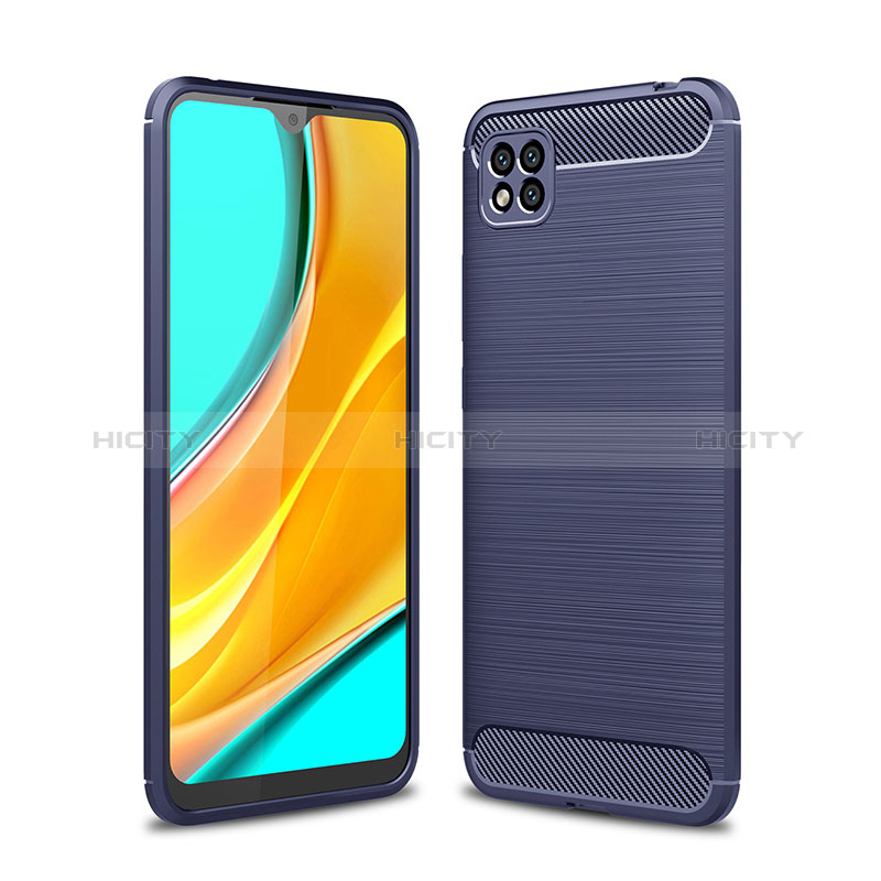 Coque Silicone Housse Etui Gel Line WL1 pour Xiaomi Redmi 9 Activ Bleu Plus