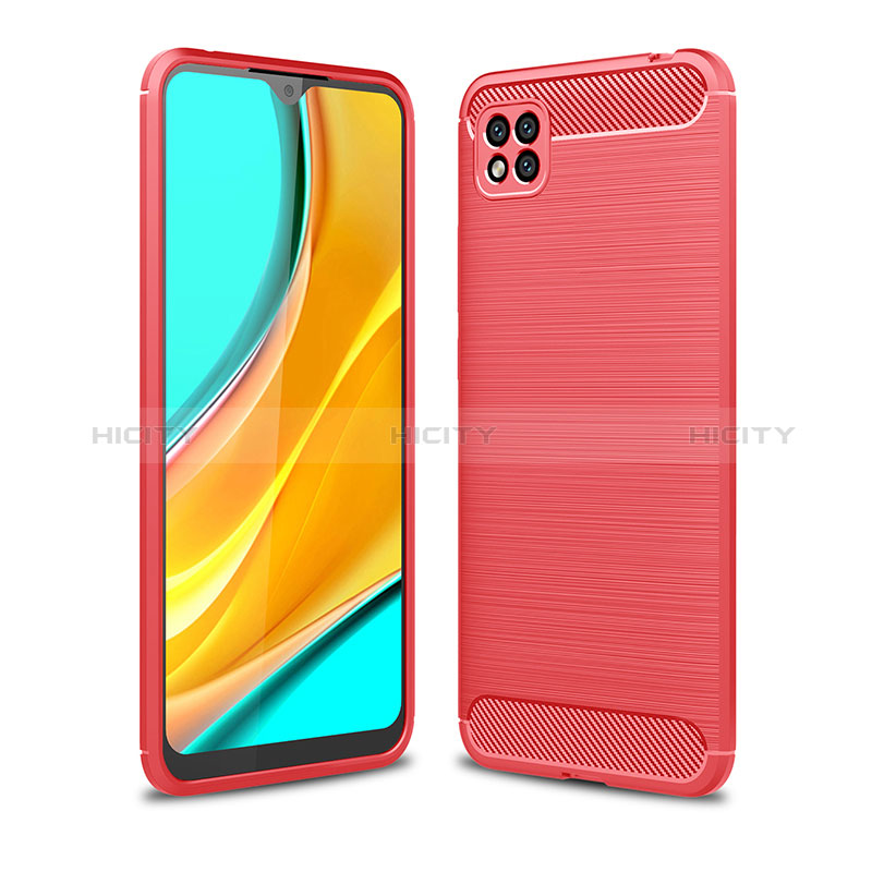 Coque Silicone Housse Etui Gel Line WL1 pour Xiaomi Redmi 9 Activ Rouge Plus