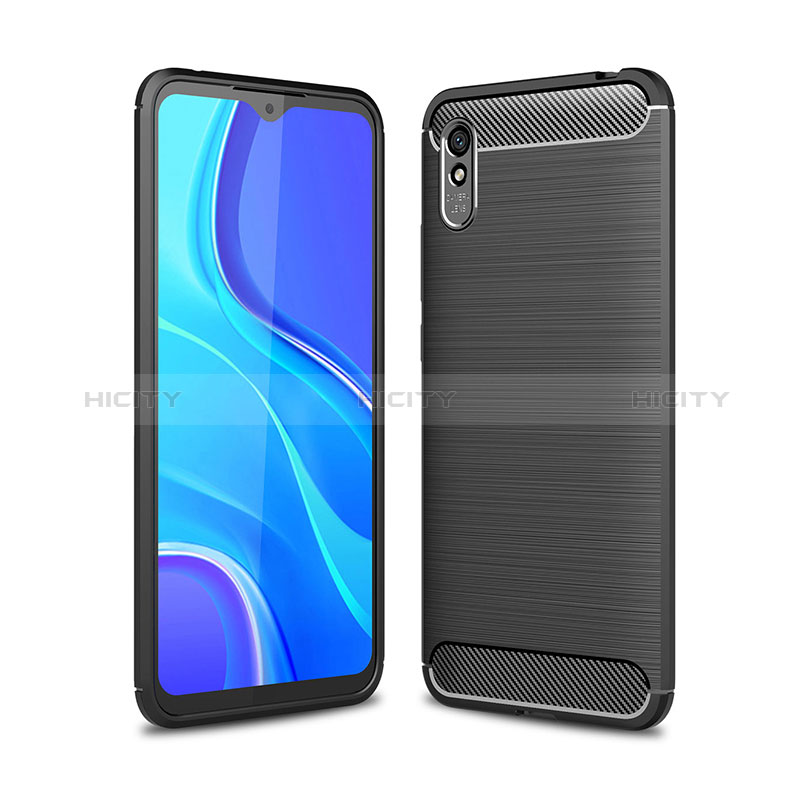 Coque Silicone Housse Etui Gel Line WL1 pour Xiaomi Redmi 9AT Noir Plus