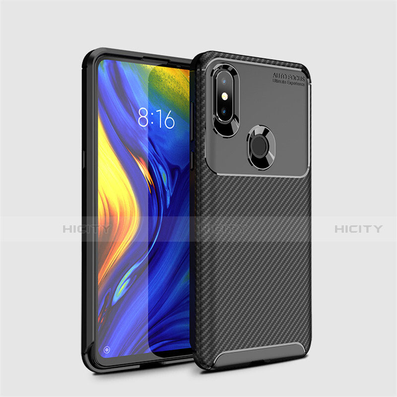 Coque Silicone Housse Etui Gel Serge A01 pour Xiaomi Mi Mix 3 Noir Plus