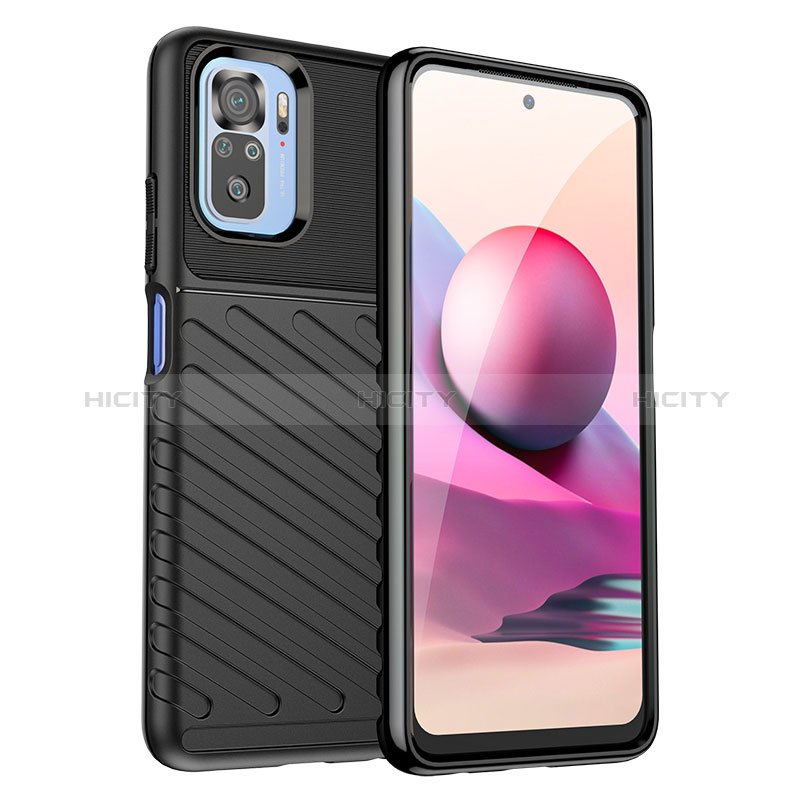 Coque Silicone Housse Etui Gel Serge MF1 pour Xiaomi Redmi Note 11 SE India 4G Noir Plus