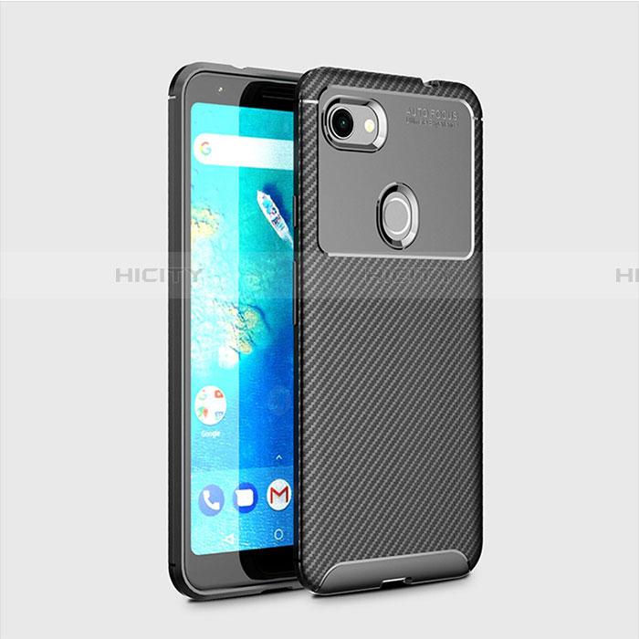 Coque Silicone Housse Etui Gel Serge pour Google Pixel 3a Noir Plus