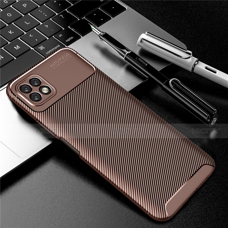 Coque Silicone Housse Etui Gel Serge pour Huawei Enjoy 20 5G Marron Plus