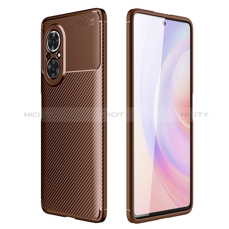 Coque Silicone Housse Etui Gel Serge pour Huawei Honor 50 SE 5G Marron Plus