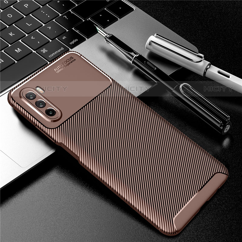 Coque Silicone Housse Etui Gel Serge pour Huawei Mate 40 Lite 5G Marron Plus