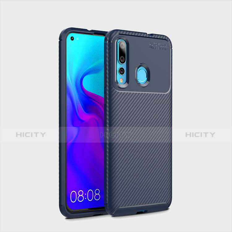 Coque Silicone Housse Etui Gel Serge pour Huawei Nova 4 Bleu Plus