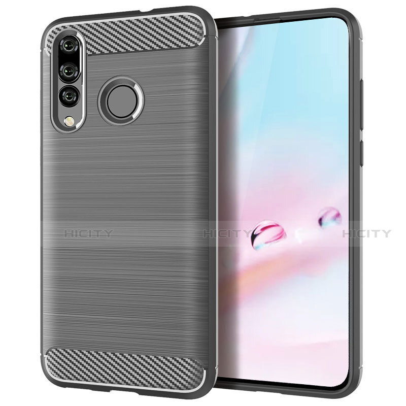 Coque Silicone Housse Etui Gel Serge pour Huawei Nova 4e Gris Plus