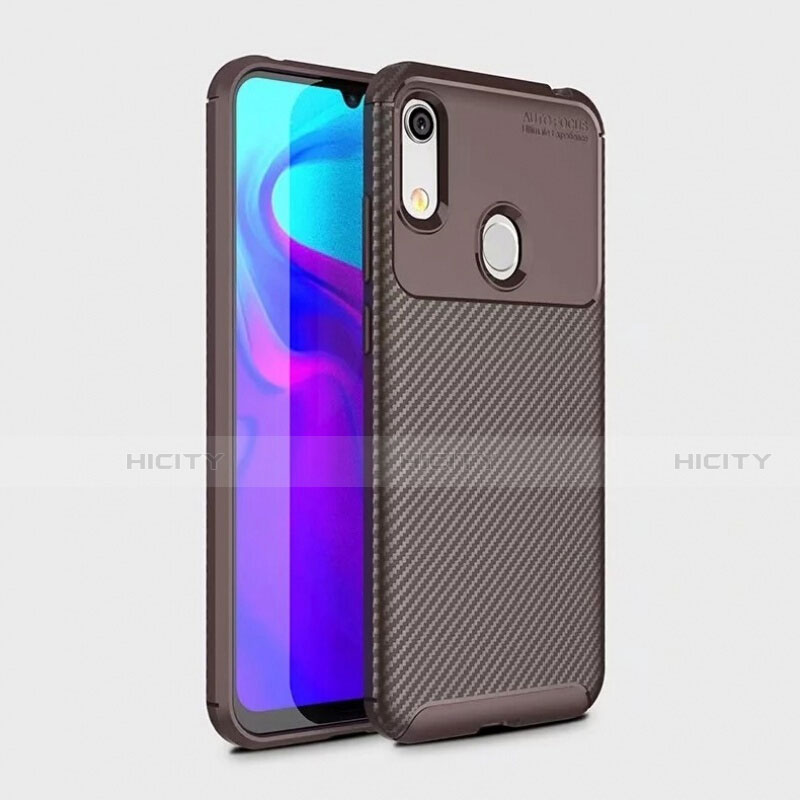 Coque Silicone Housse Etui Gel Serge pour Huawei Y6 (2019) Marron Plus