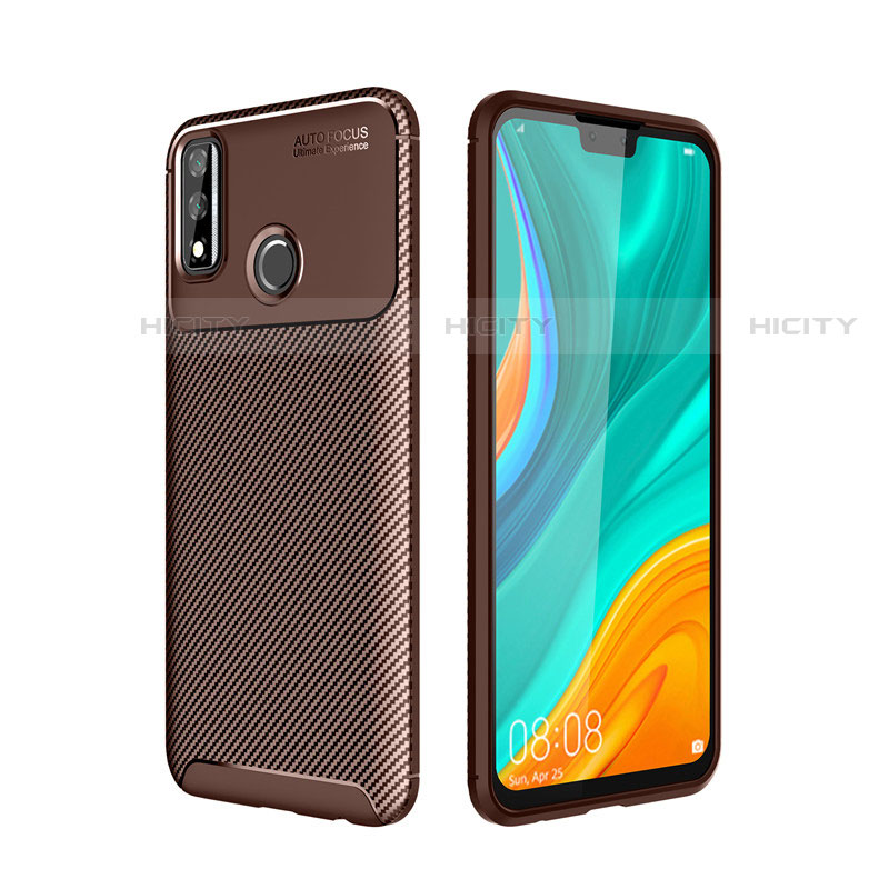 Coque Silicone Housse Etui Gel Serge pour Huawei Y8s Marron Plus