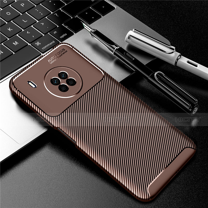 Coque Silicone Housse Etui Gel Serge pour Huawei Y9a Marron Plus