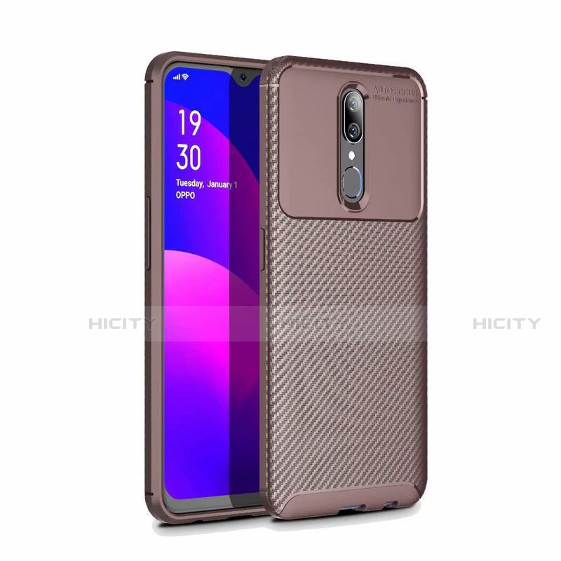 Coque Silicone Housse Etui Gel Serge pour Oppo A9 Marron Plus