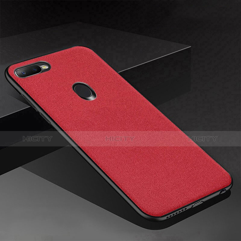 Coque Silicone Housse Etui Gel Serge pour Oppo AX7 Rouge Plus