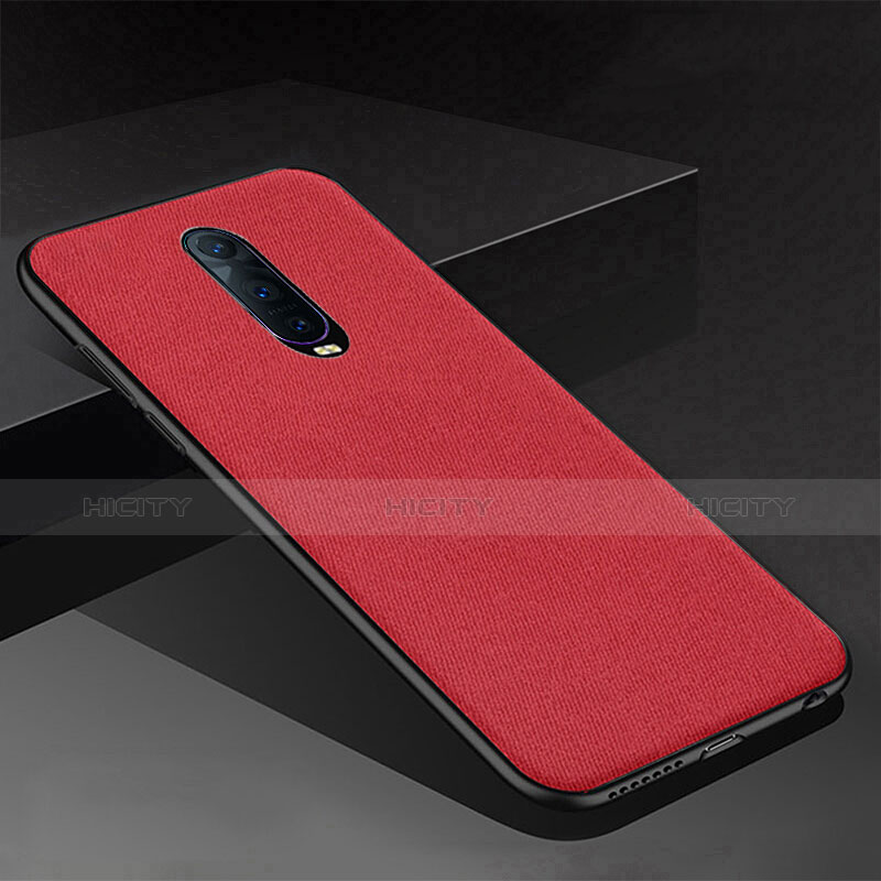 Coque Silicone Housse Etui Gel Serge pour Oppo R17 Pro Rouge Plus