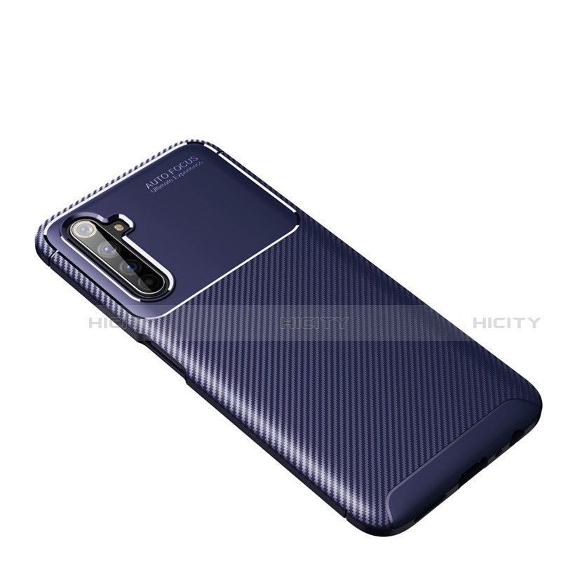 Coque Silicone Housse Etui Gel Serge pour Realme 6 Pro Bleu Plus