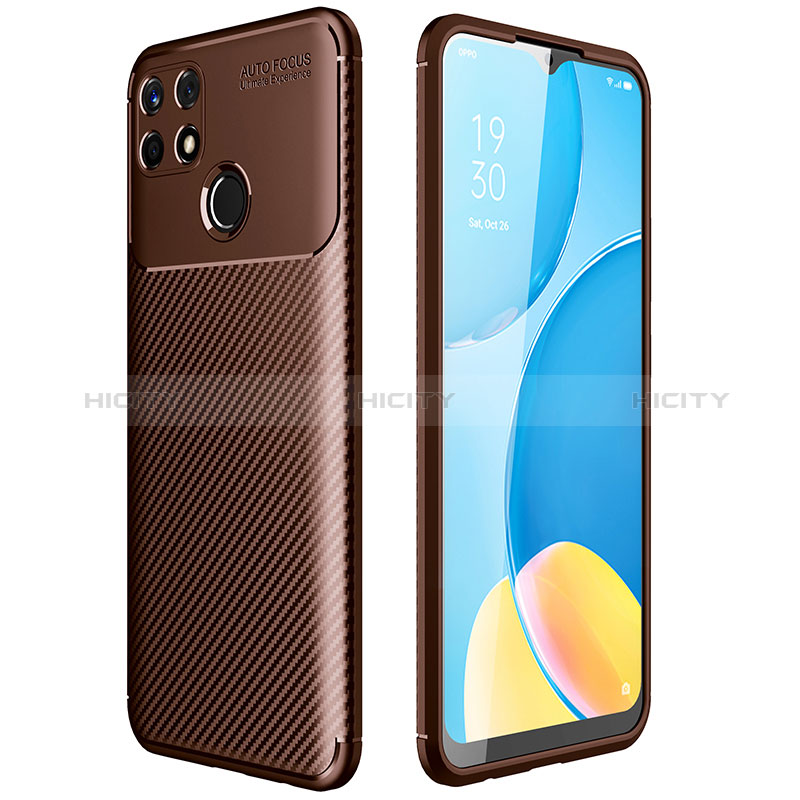 Coque Silicone Housse Etui Gel Serge pour Realme C25 Marron Plus