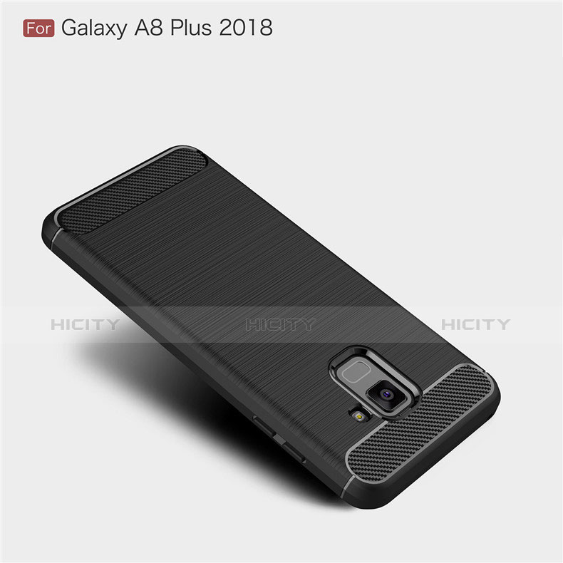 Coque Silicone Housse Etui Gel Serge pour Samsung Galaxy A8+ A8 Plus (2018) Duos A730F Plus