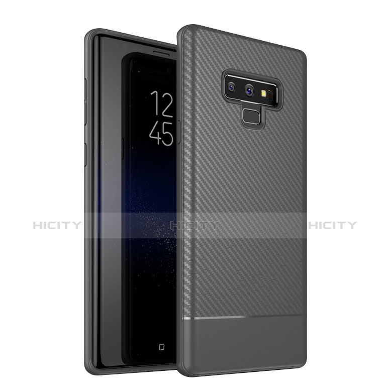 Coque Silicone Housse Etui Gel Serge pour Samsung Galaxy Note 9 Gris Plus