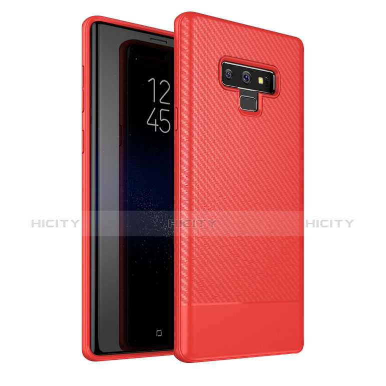 Coque Silicone Housse Etui Gel Serge pour Samsung Galaxy Note 9 Rouge Plus