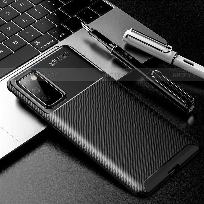 Coque Silicone Housse Etui Gel Serge pour Samsung Galaxy S20 FE 4G Noir Plus