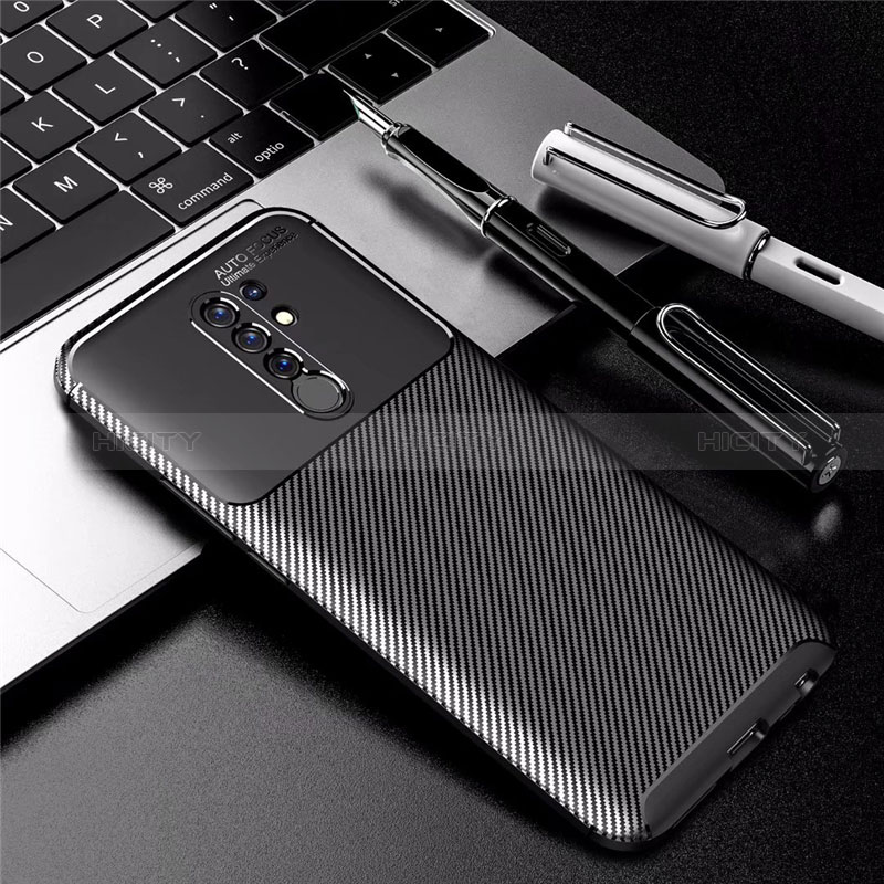 Coque Silicone Housse Etui Gel Serge pour Xiaomi Poco M2 Noir Plus