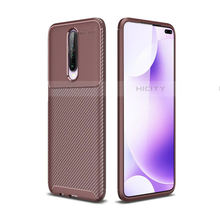 Coque Silicone Housse Etui Gel Serge pour Xiaomi Poco X2 Marron Plus