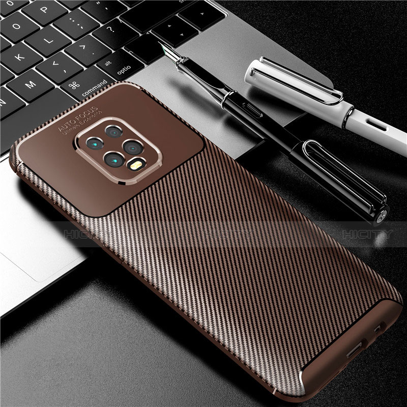 Coque Silicone Housse Etui Gel Serge pour Xiaomi Redmi 10X 5G Marron Plus