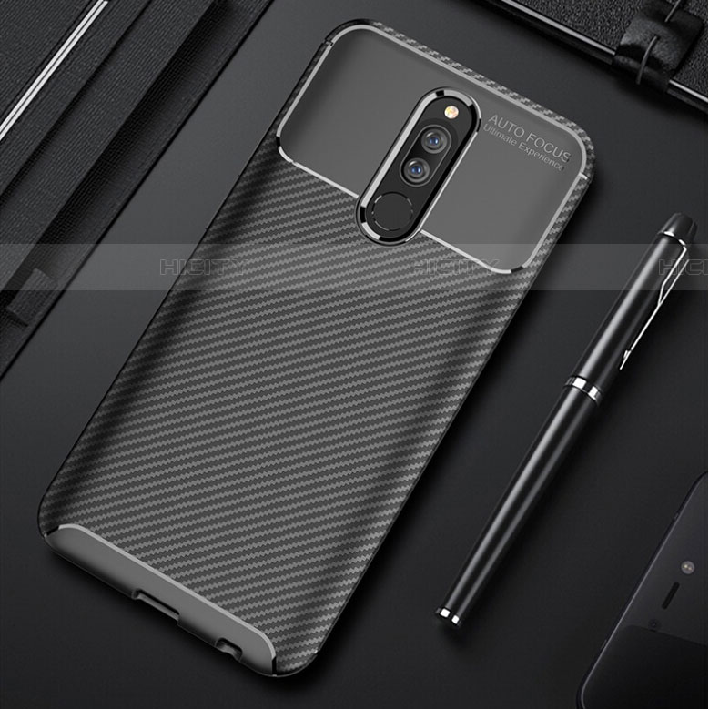 Coque Silicone Housse Etui Gel Serge pour Xiaomi Redmi 8 Noir Plus