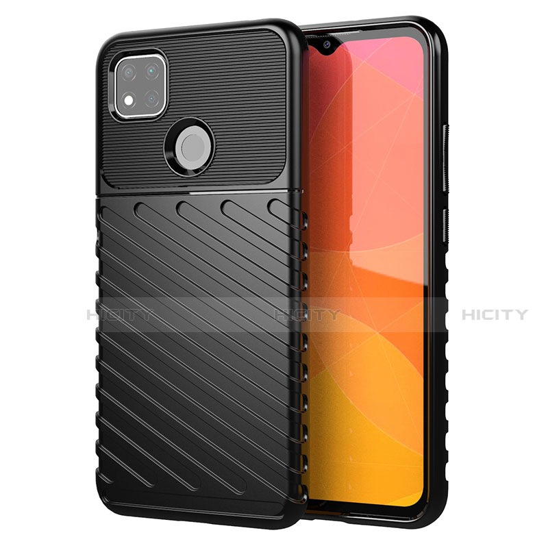 Coque Silicone Housse Etui Gel Serge pour Xiaomi Redmi 9 India Noir Plus