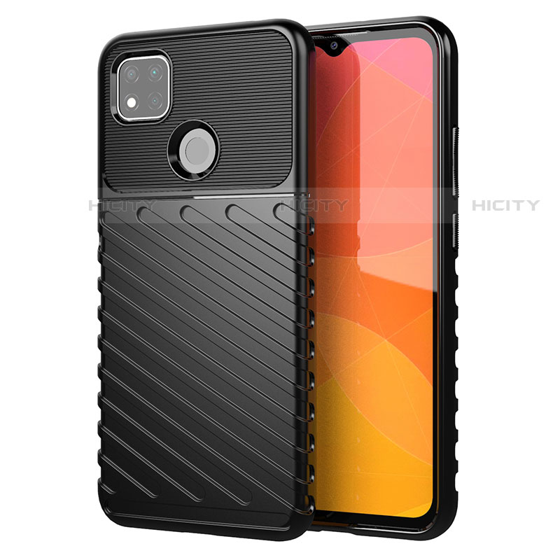 Coque Silicone Housse Etui Gel Serge pour Xiaomi Redmi 9C Noir Plus